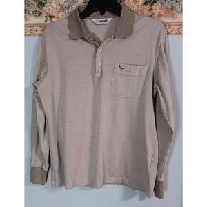 Liukoo Uomo Medium Classic Vintage Casual Business Event Pipe Embroidered Polo